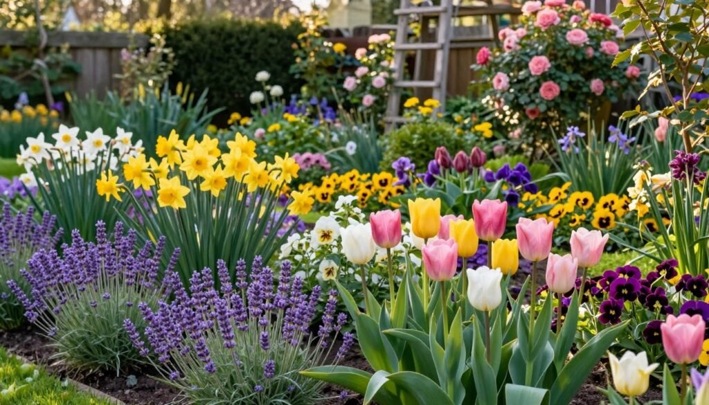seasonal garden blooms